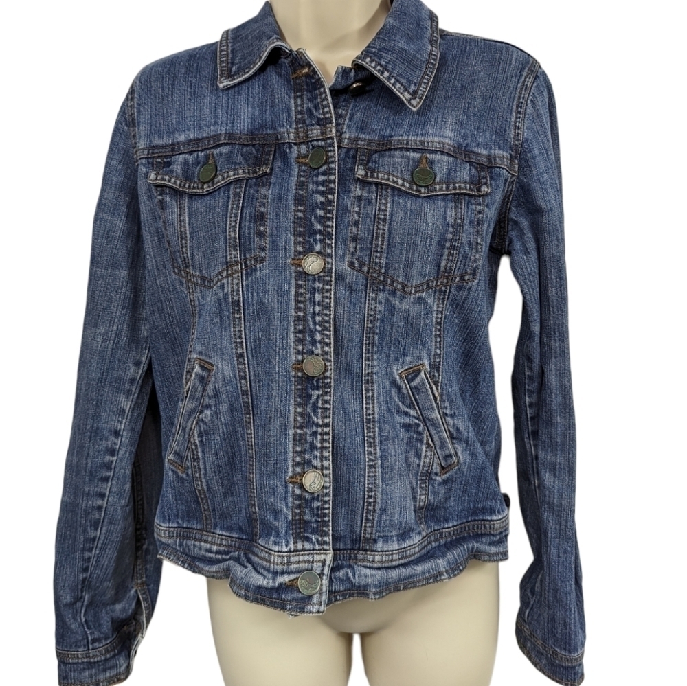 RXB Retro Cropped Jean Jacket Sz S
